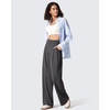 image:imageG4Free ShiftReady Womens Wide Leg Yoga Dress Pants with Pockets High Waisted Work Trousers Dressy CasualDark Gray