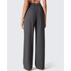 image:imageG4Free ShiftReady Womens Wide Leg Yoga Dress Pants with Pockets High Waisted Work Trousers Dressy CasualDark Gray