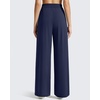 image:imageG4Free ShiftReady Womens Wide Leg Yoga Dress Pants with Pockets High Waisted Work Trousers Dressy CasualDark Navy