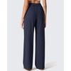 image:imageG4Free ShiftReady Womens Wide Leg Yoga Dress Pants with Pockets High Waisted Work Trousers Dressy CasualDark Navy