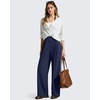 image:imageG4Free ShiftReady Womens Wide Leg Yoga Dress Pants with Pockets High Waisted Work Trousers Dressy CasualDark Navy