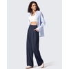 image:imageG4Free ShiftReady Womens Wide Leg Yoga Dress Pants with Pockets High Waisted Work Trousers Dressy CasualDark Navy