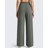 image:imageG4Free ShiftReady Womens Wide Leg Yoga Dress Pants with Pockets High Waisted Work Trousers Dressy CasualGray Sage