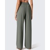 image:imageG4Free ShiftReady Womens Wide Leg Yoga Dress Pants with Pockets High Waisted Work Trousers Dressy CasualGray Sage