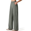 image:imageG4Free ShiftReady Womens Wide Leg Yoga Dress Pants with Pockets High Waisted Work Trousers Dressy CasualGray Sage