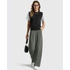 image:imageG4Free ShiftReady Womens Wide Leg Yoga Dress Pants with Pockets High Waisted Work Trousers Dressy CasualGray Sage