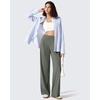 image:imageG4Free ShiftReady Womens Wide Leg Yoga Dress Pants with Pockets High Waisted Work Trousers Dressy CasualGray Sage