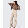 image:imageG4Free ShiftReady Womens Wide Leg Yoga Dress Pants with Pockets High Waisted Work Trousers Dressy CasualLight Khaki