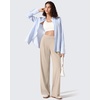 image:imageG4Free ShiftReady Womens Wide Leg Yoga Dress Pants with Pockets High Waisted Work Trousers Dressy CasualLight Khaki
