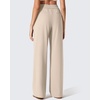 image:imageG4Free ShiftReady Womens Wide Leg Yoga Dress Pants with Pockets High Waisted Work Trousers Dressy CasualLight Khaki