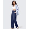 image:imageG4Free ShiftReady Womens Wide Leg Yoga Dress Pants with Pockets High Waisted Work Trousers Dressy CasualRoyal Blue