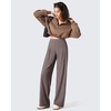 image:imageG4Free ShiftReady Womens Wide Leg Yoga Dress Pants with Pockets High Waisted Work Trousers Dressy CasualTaupe