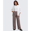 image:imageG4Free ShiftReady Womens Wide Leg Yoga Dress Pants with Pockets High Waisted Work Trousers Dressy CasualTaupe