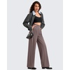 image:imageG4Free ShiftReady Womens Wide Leg Yoga Dress Pants with Pockets High Waisted Work Trousers Dressy CasualTaupe