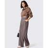 image:imageG4Free ShiftReady Womens Wide Leg Yoga Dress Pants with Pockets High Waisted Work Trousers Dressy CasualTaupe