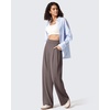 image:imageG4Free ShiftReady Womens Wide Leg Yoga Dress Pants with Pockets High Waisted Work Trousers Dressy CasualTaupe