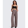 image:imageG4Free ShiftReady Womens Wide Leg Yoga Dress Pants with Pockets High Waisted Work Trousers Dressy CasualTaupe