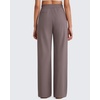 image:imageG4Free ShiftReady Womens Wide Leg Yoga Dress Pants with Pockets High Waisted Work Trousers Dressy CasualTaupe Pinstripe