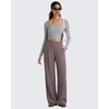 image:imageG4Free ShiftReady Womens Wide Leg Yoga Dress Pants with Pockets High Waisted Work Trousers Dressy CasualTaupe Pinstripe