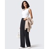 image:imageG4Free ShiftReady Womens Yoga Dress Pants with Pockets Wide Leg Work Pants High Waist Dressy Casual TrousersBlack