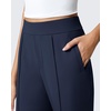 image:imageG4Free ShiftReady Womens Yoga Dress Pants with Pockets Wide Leg Work Pants High Waist Dressy Casual TrousersDark Navy