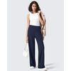 image:imageG4Free ShiftReady Womens Yoga Dress Pants with Pockets Wide Leg Work Pants High Waist Dressy Casual TrousersDark Navy
