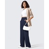 image:imageG4Free ShiftReady Womens Yoga Dress Pants with Pockets Wide Leg Work Pants High Waist Dressy Casual TrousersDark Navy