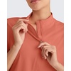 image:imageG4Free Skimetic UPF 50 Womens Workout Tops Short Sleeve Half Zip Golf Shirts Loose Fit Athletic Gym Tshirts RunningBurnt Orange