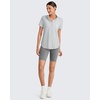 image:imageG4Free Skimetic UPF 50 Womens Workout Tops Short Sleeve Half Zip Golf Shirts Loose Fit Athletic Gym Tshirts RunningGray