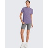 image:imageG4Free Skimetic UPF 50 Womens Workout Tops Short Sleeve Half Zip Golf Shirts Loose Fit Athletic Gym Tshirts RunningGray Purple