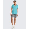 image:imageG4Free Skimetic UPF 50 Womens Workout Tops Short Sleeve Half Zip Golf Shirts Loose Fit Athletic Gym Tshirts RunningLake Blue