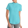 image:imageG4Free Skimetic UPF 50 Womens Workout Tops Short Sleeve Half Zip Golf Shirts Loose Fit Athletic Gym Tshirts RunningLake Blue