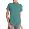 image:imageG4Free Skimetic UPF 50 Womens Workout Tops Short Sleeve Half Zip Golf Shirts Loose Fit Athletic Gym Tshirts RunningMyrtle Green
