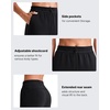 image:imageG4Free Smoofit Wide Leg Capri Pants for Women Adjustable Shockcord High Waist Summer Travel Casual Pants with PocketsBlack
