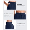 image:imageG4Free Smoofit Wide Leg Capri Pants for Women Adjustable Shockcord High Waist Summer Travel Casual Pants with PocketsDeep Navy
