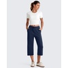 image:imageG4Free Smoofit Wide Leg Capri Pants for Women Adjustable Shockcord High Waist Summer Travel Casual Pants with PocketsDeep Navy