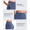 image:imageG4Free Smoofit Wide Leg Capri Pants for Women Adjustable Shockcord High Waist Summer Travel Casual Pants with PocketsDenim Blue