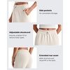 image:imageG4Free Smoofit Wide Leg Capri Pants for Women Adjustable Shockcord High Waist Summer Travel Casual Pants with PocketsIvory