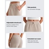 image:imageG4Free Smoofit Wide Leg Capri Pants for Women Adjustable Shockcord High Waist Summer Travel Casual Pants with PocketsLight Khaki
