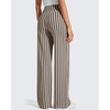image:imageG4Free Wide Leg Pants for Women Loose Yoga Pants with Pockets PetiteRegularTall Stretch Casual Lounge PantsKhaki Stripe