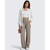 image:imageG4Free Wide Leg Pants for Women Loose Yoga Pants with Pockets PetiteRegularTall Stretch Casual Lounge PantsKhaki Stripe
