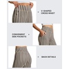 image:imageG4Free Wide Leg Pants for Women Loose Yoga Pants with Pockets PetiteRegularTall Stretch Casual Lounge PantsKhaki Stripe