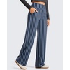 image:imageG4Free Wide Leg Pants for Women Loose Yoga Pants with Pockets PetiteRegularTall Stretch Casual Lounge PantsNavy Stripe