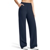 image:imageG4Free EverGoing Womens Wide Leg Dress Pants Pull On Stretchy High Waisted Casual Trousers with PocketsDark Navy