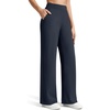 image:imageG4Free ShiftReady Womens Casual Pants with Pockets Wide Leg Elastic Waist Pants StretchDark Navy