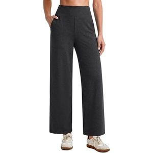 image:imageG4Free EverGoing Wide Leg Ankle Pants for Women 78 Length Yoga Dress Pants High Waist Stretch with Pockets Casual WorkCharcoal Heather