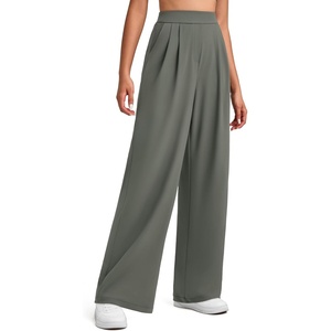 image:imageG4Free ShiftReady Womens Wide Leg Yoga Dress Pants with Pockets High Waisted Work Trousers Dressy CasualGray Sage