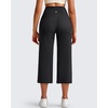 image:imageG4Free BareFeel High Stretch Capri Yoga Pants for Women Soft Wide Leg Pants High Waist Casual Capris with Pockets 212325Black