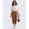image:imageG4Free BareFeel High Stretch Capri Yoga Pants for Women Soft Wide Leg Pants High Waist Casual Capris with Pockets 212325Dark Coffee