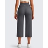 image:imageG4Free BareFeel High Stretch Capri Yoga Pants for Women Soft Wide Leg Pants High Waist Casual Capris with Pockets 212325Dark Gray